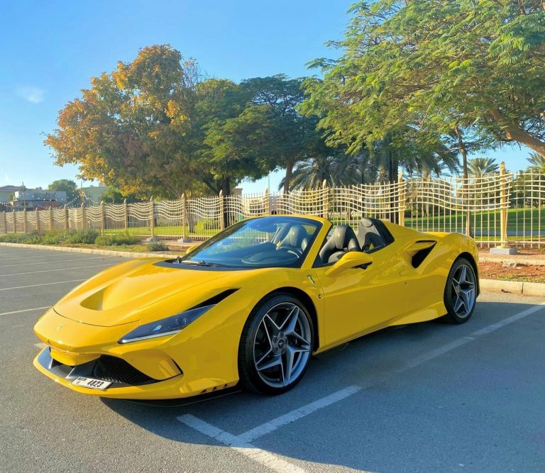Rent Ferrari F8 Tributo Spider in Dubai Rotana Star