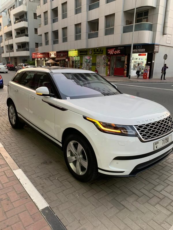 Rent Range Rover Velar White in Dubai