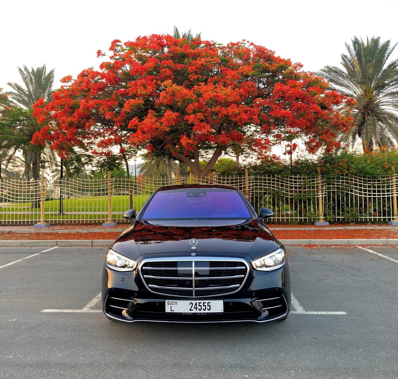 Rent Mercedes S Class Black 2021 in Dubai - Rotana Star